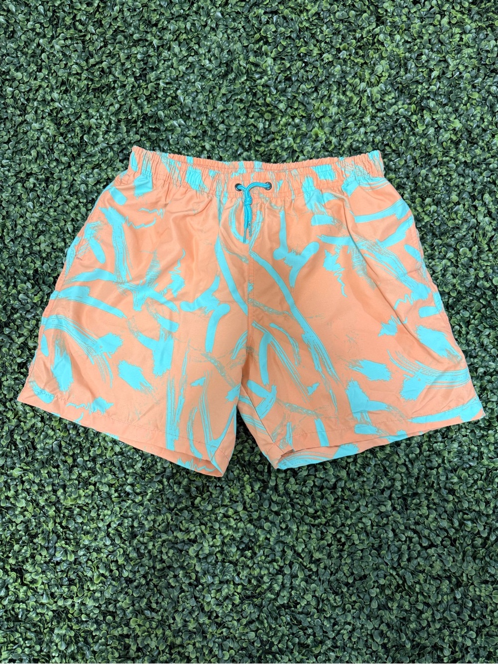 Boardies Men's Orange & Teal Swim Shorts